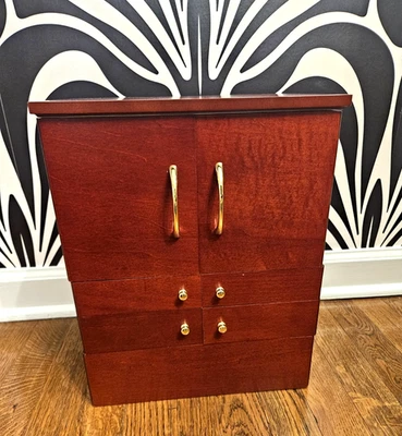 Lori Greiner Makeup Jewelry Organizer Box Clever & Unique Creations 4 Tier New! - Image 1 of 4