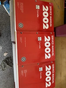 2002 Corvette Service Manuals OEM Set Of Three Volumes 1 2 3 - Picture 1 of 1