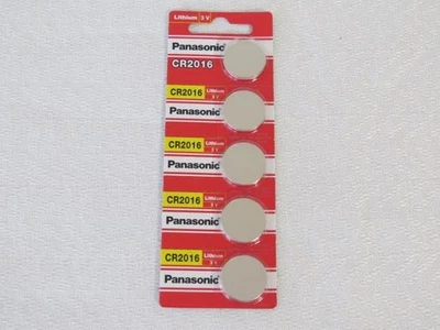 Panasonic CR2016 baterias de lítio 3V pacote com 5 NOVO EXP 6/2032 - Imagem 1 de 2