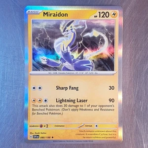 2023 Pokemon Scarlet Violet SV1 HOLO Rare Miraidon Card 080/198 - Picture 1 of 2