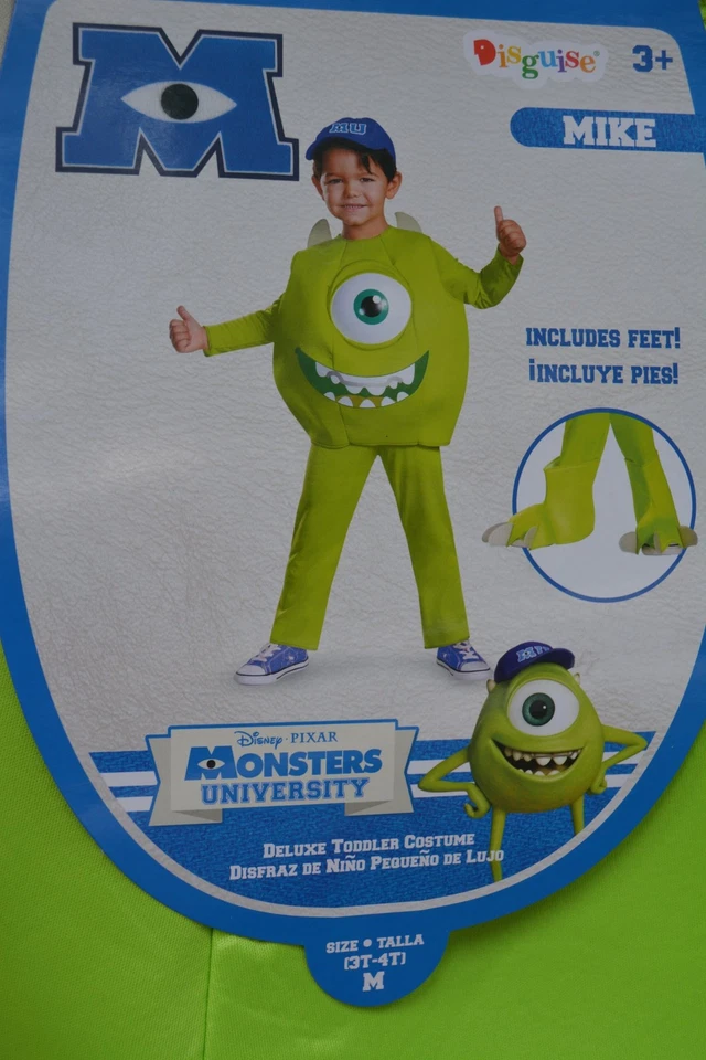 Mike Wazowski Costume Toddler Monsters Inc Halloween  Toddler Medium - Image 1 of 1