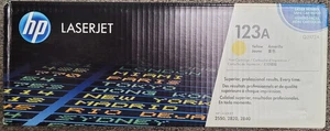 HP 123A Q3973A Gelb LaserJet Toner Original Zubehör Hersteller Original Druckerpatrone NEU Versiegelt - Bild 1 von 6