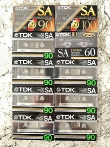 10 New TDK SA-60/90/100 Tape Cassettes - Picture 1 of 7