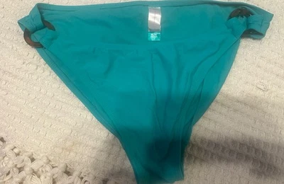 No Boundaries XL (15-17) Tourquise Bikini Parte Inferior Anillo Acento Cadera Playa Crucero Foto 1 de 4