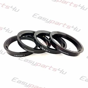 4x plastic center rings 66.6 - 57.1 mm for alloy wheels VW AUDI - Picture 1 of 3
