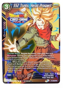 DBS Card Game SS2 Trunks, Heroic Prospect P-219 English Gold Finals Promo NM - Bild 1 von 1