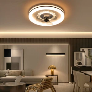Modern 18" Ceiling Fan Light with Remote Control and Dimmable LED - Picture 1 of 6