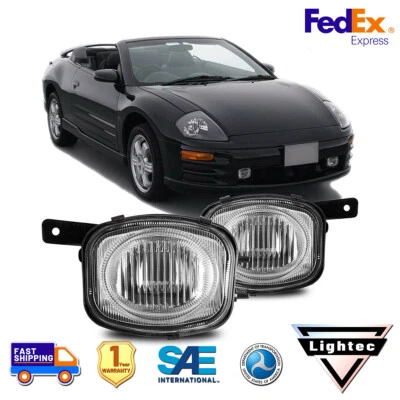 For 2000 2001 2002 Mitsubishi Eclipse Fog Lights Front Bumper Driving Lamp Clear - Изображение 1 из 4