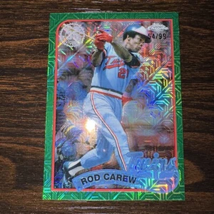 2024 Topps Update Rod Carew 1989 Silver Mojo Green /99 #T89CU-89 - Picture 1 of 2