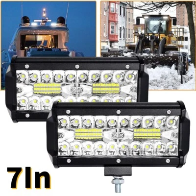 Par de luces antiniebla LED de 162 W 7" para camiones Peterbilt Kenworth Foto 1 de 4