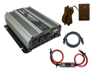 VertaMax 1000 Watt Pure Sine Wave Power Inverter + Cables + Fuse + ON/OFF Remote - Picture 1 of 7