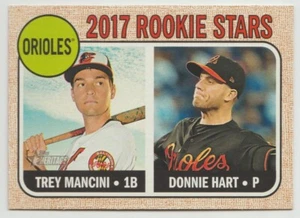 2017 Topps Heritage #396 Trey Mancini | Donnie Hart RC Baltimore Orioles - Picture 1 of 2