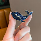 Blue Dolphin Whale Pendant Brooch Fashion Vintage Style Dolphin Crystal Brooch