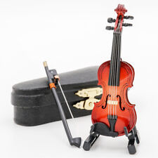 1:12 Violin Wooden Miniature Music Musical Instrument With Case&Holder Gift