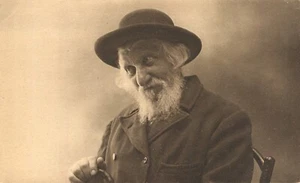 Orthodox Jew in Jerusalem Judaica Copyright 1921 RPPC Sepia Real Photo Postcard - Picture 1 of 2