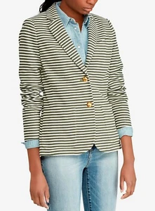 NEU RALPH LAUREN Damen Grau Grun Gestreift Strick Blazer Anzug Jacke L M XL $175 - Bild 1 von 12