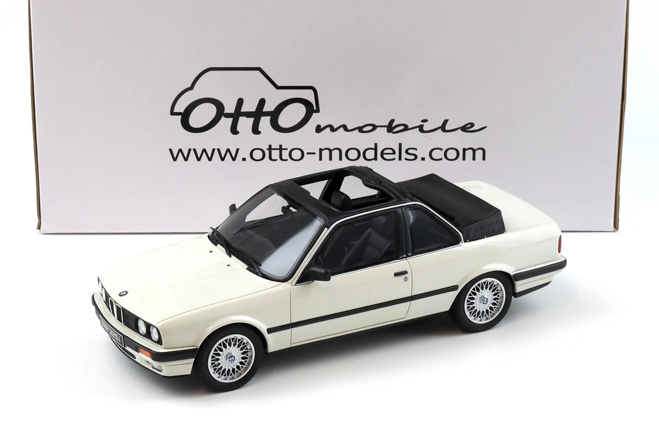 BMW 325I E30 Cabriolet Baur 1/18 1988 Bianco Alpino - OttOmobile OT1097