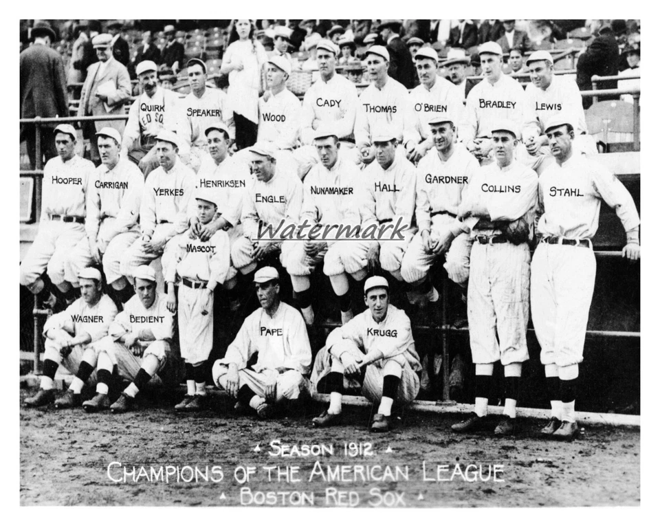 MLB 1912 American League Champs Boston Red Sox Team Picture 8 X 10 Photo Pic - Image 1 of 1