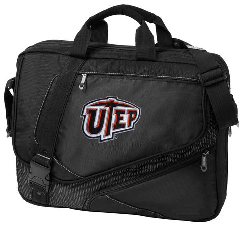 UTEP Miners Laptop Bag DELUXE Lg Texas El Paso Computer Bag LOADED! Cover
