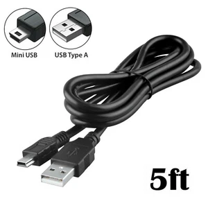 Fite ON 5ft Mini USB Cable Cord for NINTENDO WII U PRO GAME REMOTE CONTROLLER - Picture 1 of 4