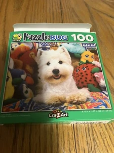 FACTORY SEALED Puzzle Bug 100pcs Jigsaw Puzzle Cute Puppy Dog 8"x11" inch - Picture 1 of 6