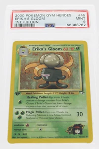 PSA 9 MINT 2000 Pokémon Gym Heroes #45 Erika's Gloom 1st Edition!!! - Bild 1 von 4