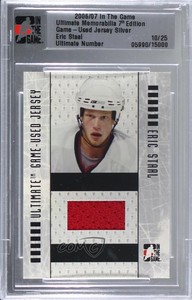 2006 ITG Ultimate Memorabilia 7th Edition Game-Used Jersey Silver /25 Eric Staal