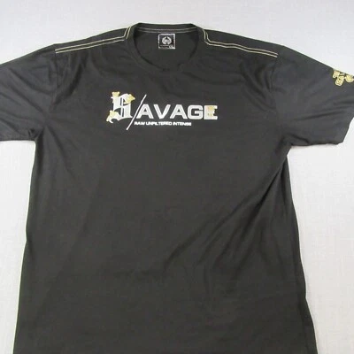 CR-24 Mens Shirt Size 5XL (Read for Sizing) Black Gold Silver Embossed Savage - Image 1 of 4