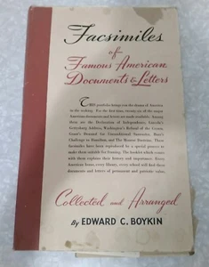 Facsimilies Of Famous American Documents And Letters By Edward C. Boykin. - Picture 1 of 8
