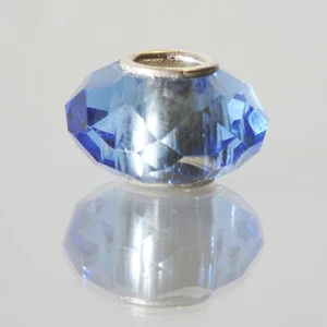 Cuentas de individualidad IBB plata esterlina facetadas vidrio azul dije cuentas - Imagen 1 de 3