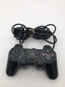 Official Sony PlayStation 2 PS2 DualShock Controller SCPH-10010 Black Original - Picture 1 of 5