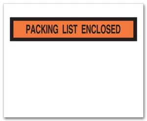 732 Packing List Envelope with Pressure Sensitive Backing 5 1/2 x 4 1/2" QTY 250 - Picture 1 of 1