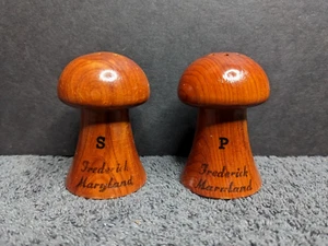 Vintage Retro Pilz Salz & Pfefferstreuer - Frederick, Maryland Souvenir - Bild 1 von 6
