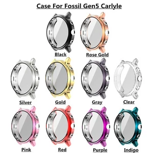 Case Cover For Fossil Gen 5 Carlyle Protective Bumper TPU Full Screen Protector - Photo 1 sur 22