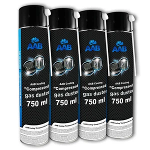 4 x SPRAY AIR COMPRIMÉ AABCOOLING 750 ML AIR DUSTER NETTOYAGE PURIFICATEUR D'AIR COMPRIMÉ - Photo 1/12