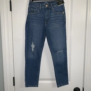 NWT Girls Art Class High Rise Relaxed Taper Distressed Ankle Jeans Size 10 - Picture 1 of 4