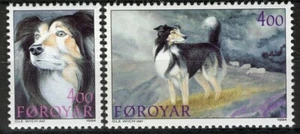 Islas Feroe 1994, Perros, Perros Pastores Set En Muy Estampillada sin montar o nunca montada, Mi 262-263 gato 3¬ - Imagen 1 de 1