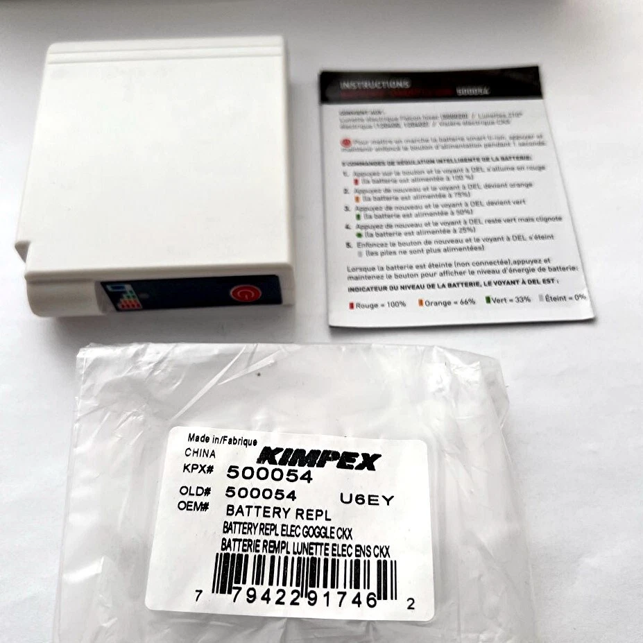 BATERÍA DE REPUESTO PARA GAFAS ELÉCTRICAS CKX 779422917462 Foto 1 de 4