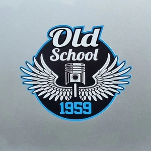 Retro Old School With Wings 1959 Year Dated Vinyl Sticker Decal For Car 105x90mm - Bild 1 von 1