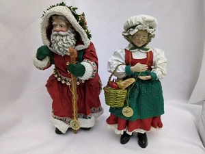 Vintage 1992 Santa and 1994 Mrs. Clause 10" Clothtique Possible Dreams Figurines - Picture 1 of 10
