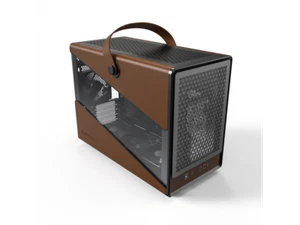 Montech Heritage Noir Noir Acier/Cuir/Verre Trempé Micro ATX/Mini ITX - Photo 1/8