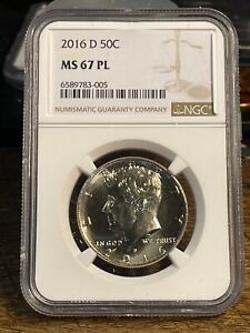 2016 D Kennedy 50c, NGC Graded MS 67PL, 005