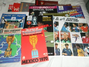 WORLD CUP AND EUROPEAN FINALS PROGRAMMES + BROUCHERS - SELECT FROM LIST ENGLAND - Picture 1 of 1