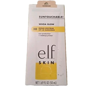 e.l.f. SKIN Suntouchable WHOA GLOW SPF 30 makeup primer SUNBEAM 1.69oz LOT OF  2 - Picture 1 of 6