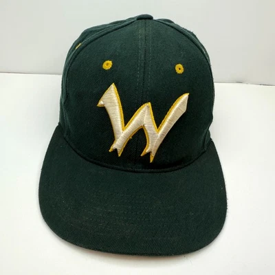 Warriors Baseball Hat Cap Embroidered Zephyr Green Yellow Fitted Men Size M/L - Image 1 of 4