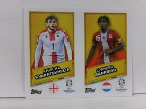 Álbum pegatinas Topps UEFA Euro 2024 2024 KVARATSKHELIA / BARREIRO #LUX /GEO SP - Imagen 1 de 2