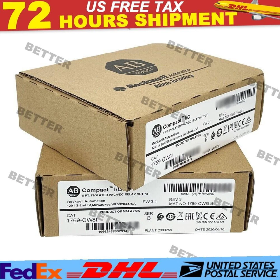 New Factory Sealed AB 1769-OW8I SER B CompactLogix Relay Output Module 1769OW8I - Image 1 of 1