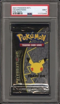 PSA 9 2021 CELEBRATIONS BOOSTER PACK SEALED POKEMON 25TH ANNIVERSARY GEM MINT - Image 1 of 2