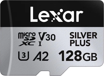 128 GB Scheda Micro SD Silver Plus, Scheda Di Memoria Flash Microsdxc UHS-I Con  - Immagine 1 di 4