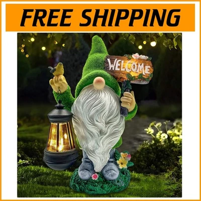 Linterna decorativa solar para gnomo de jardín - Regalo perfecto para amantes del jardín Foto 1 de 4